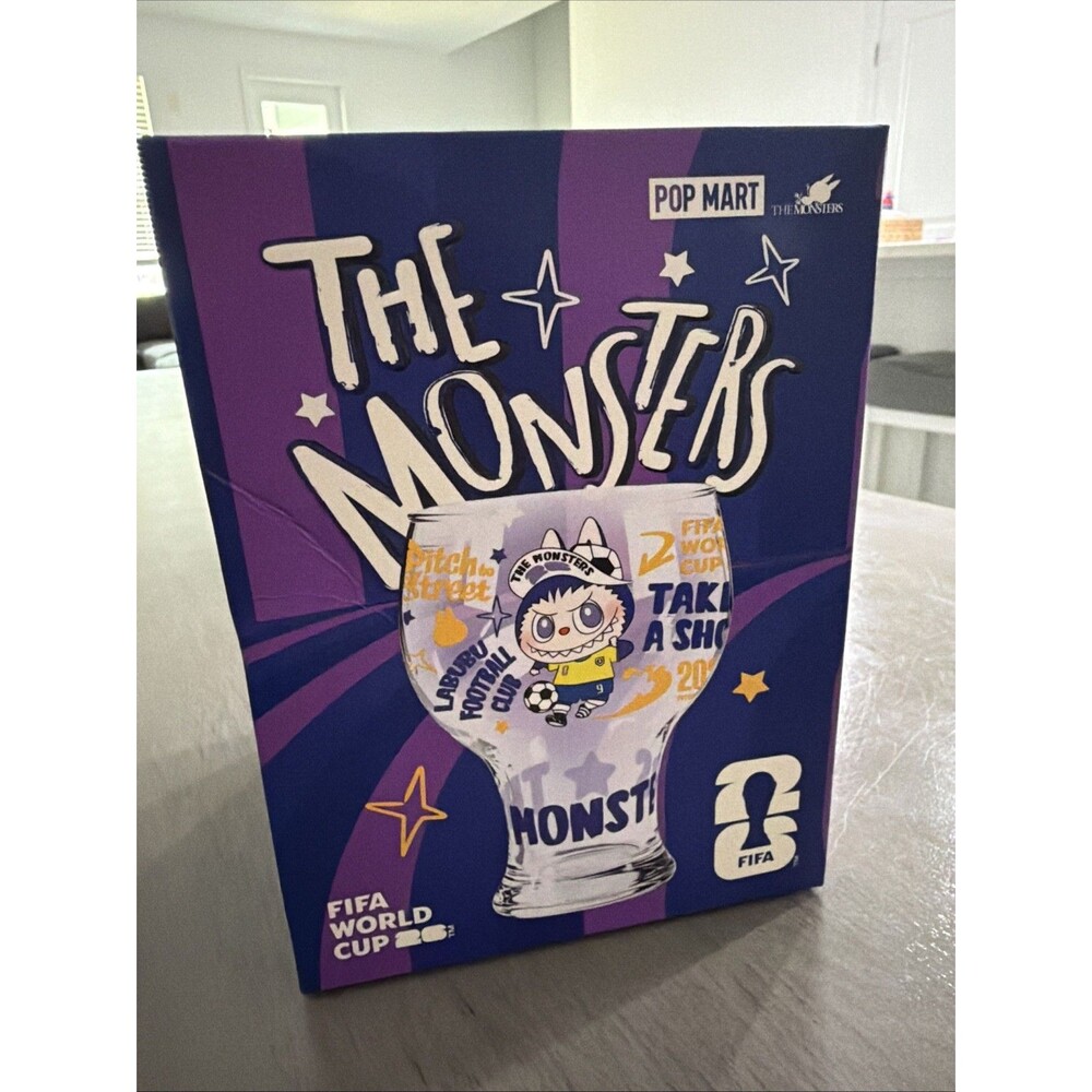 New Confirmed Pop Mart The Monsters FIFA World Cup Series Glass Open Box Moment